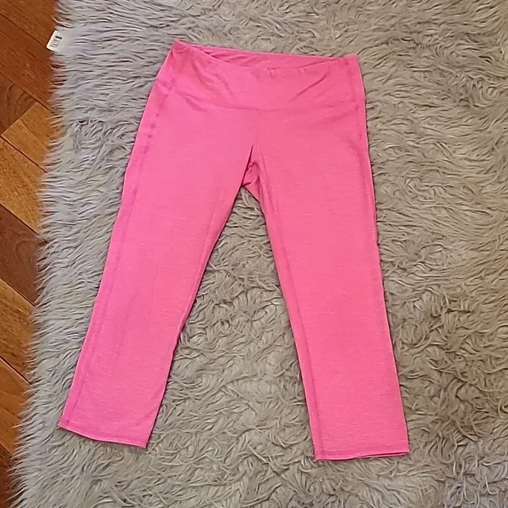 Athleta soft‎ hot pink womens althetic capri leggings size small